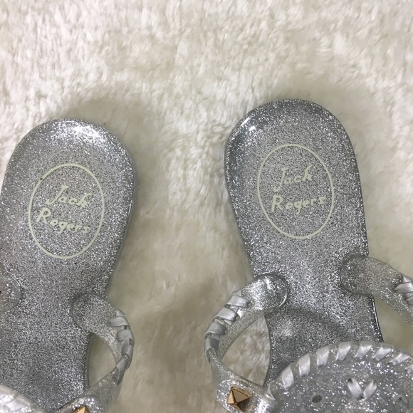 Jack Rogers Georgica Glitter Jelly Sandals Size 7 - Picture 6 of 8